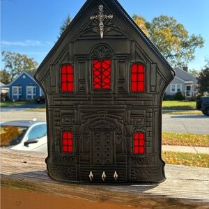 Gothic Black and Red Victorian Style Shaped Crossbody Bag